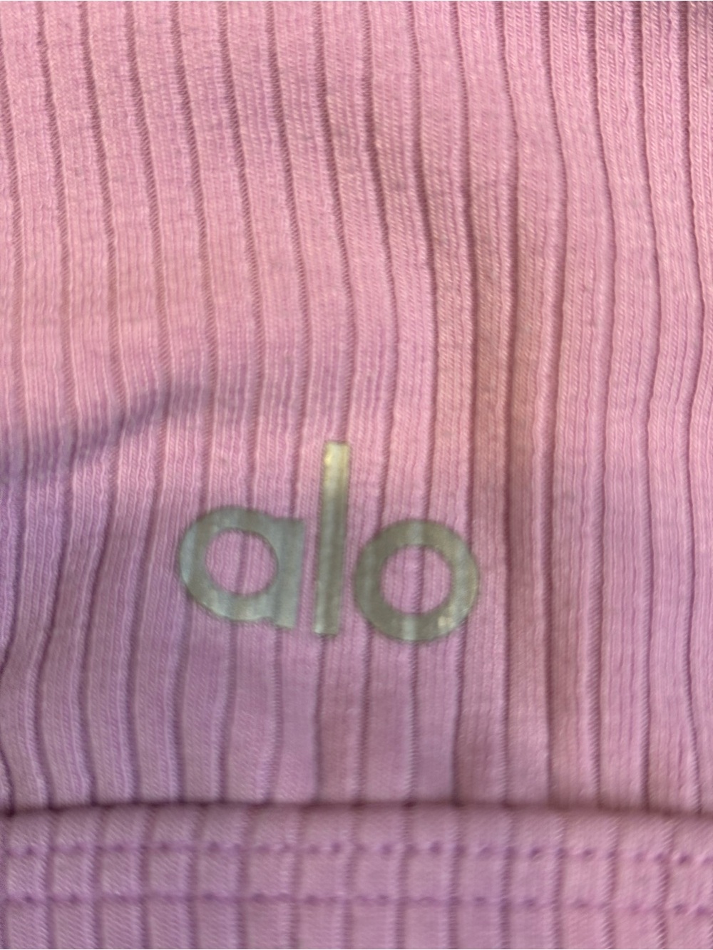Alo Yoga Ribbed Wellness Bra Pink Lavender Scoop Sports Bra Size Small S - Picture 10 of 13